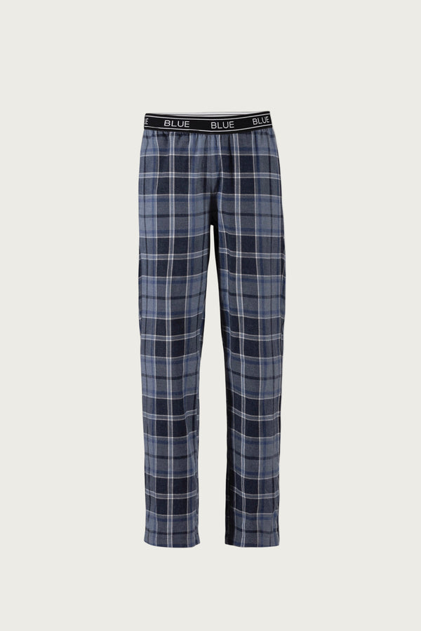 Gretchen Cotton Check Trousers - New Navy