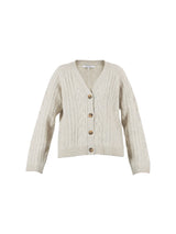 Haven Cable Knit Cardigan Chalk