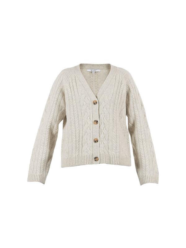 Haven Cable Knit Cardigan - Chalk