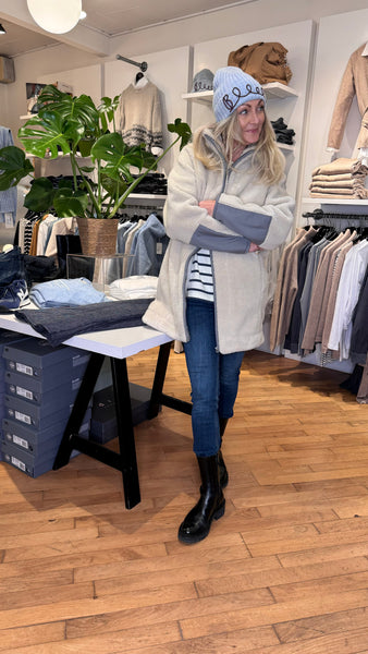 Kirkland wool-flecce Coat - Dark Ecru