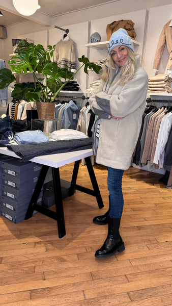 Kirkland wool-flecce Coat - Dark Ecru