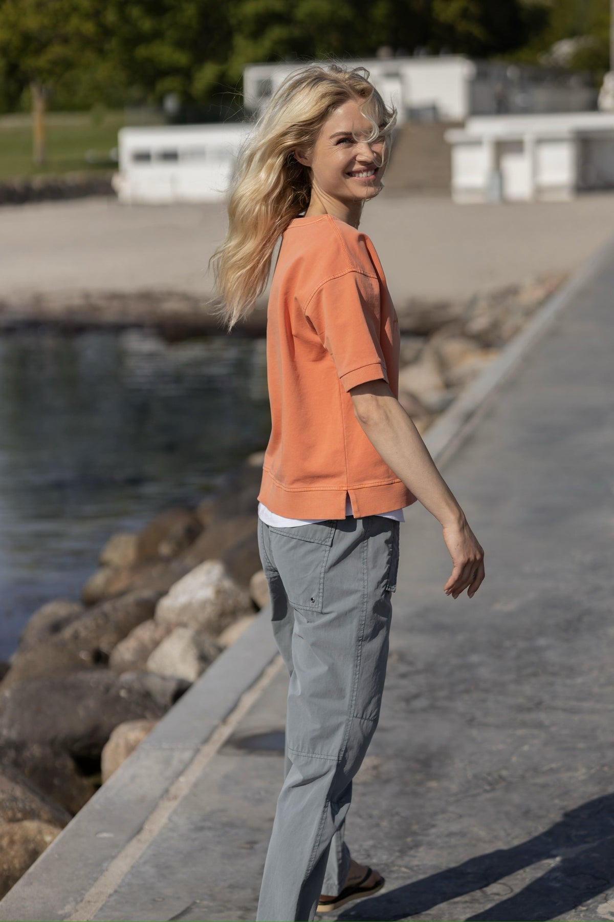 Jade Blouse - Dusty Orange