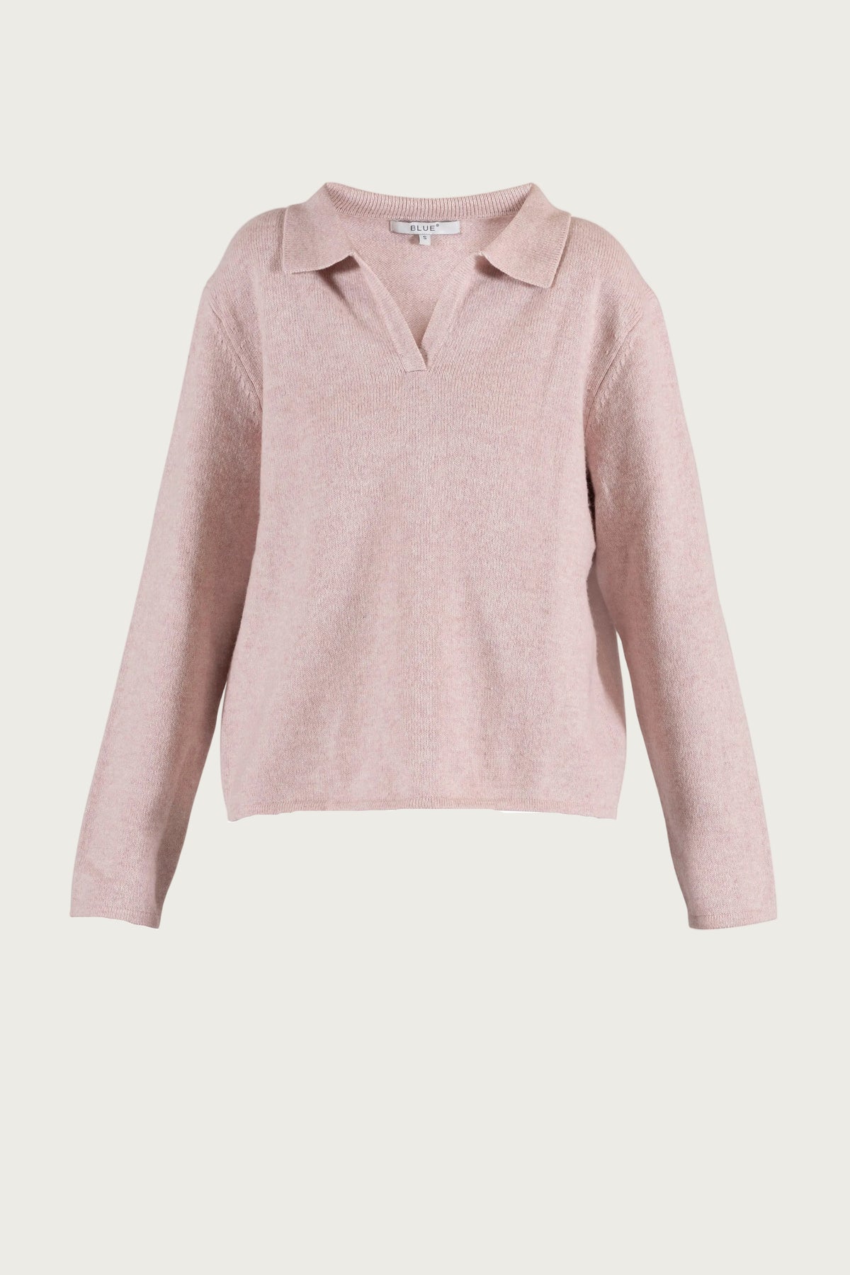 Lara LS Polo Knit - Soft Rose