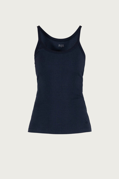 Leslie Rib Top - New Navy