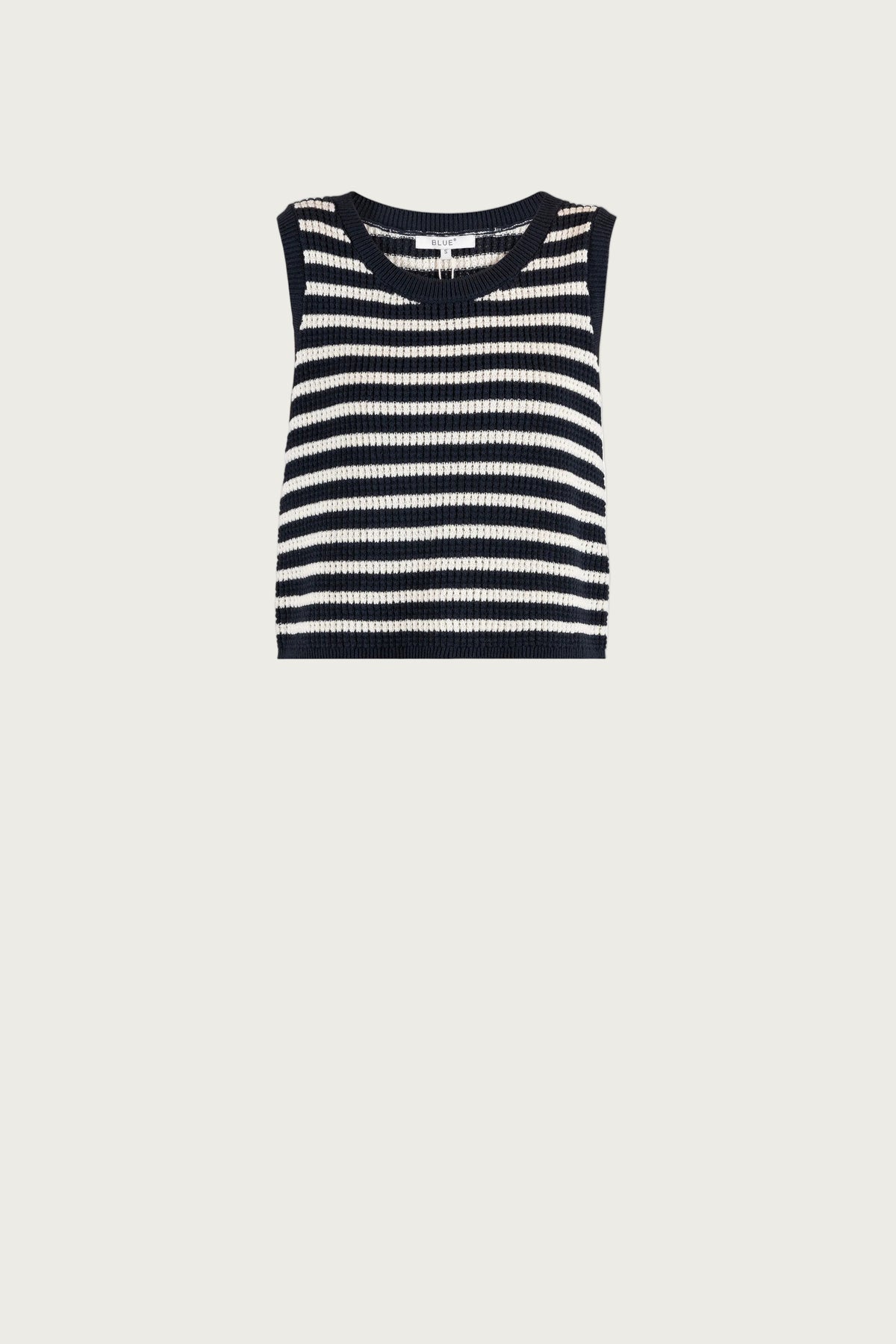 Lily Knit Top - New Navy w/Cream