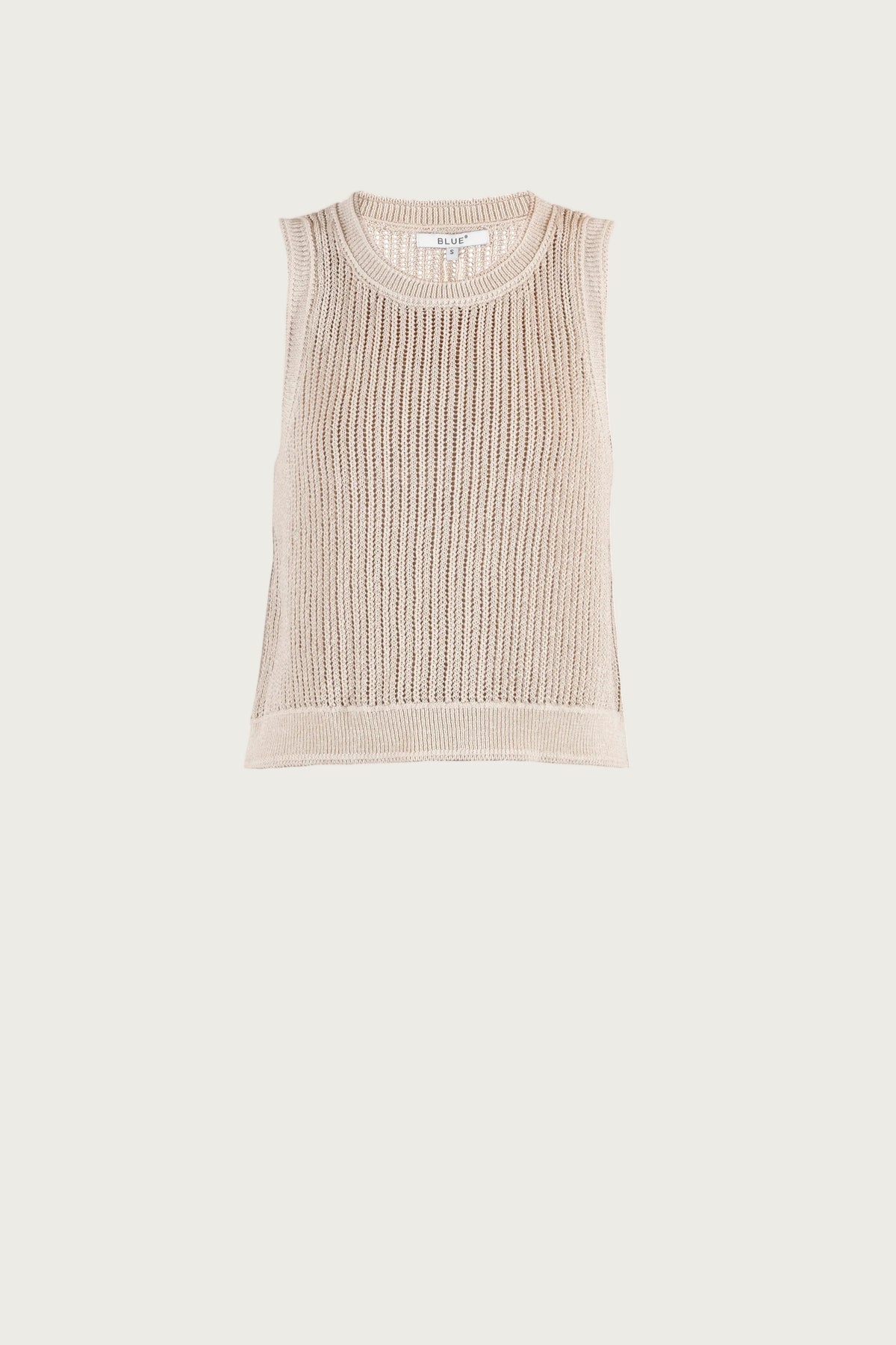 Line Linen Knit Top - Chalk