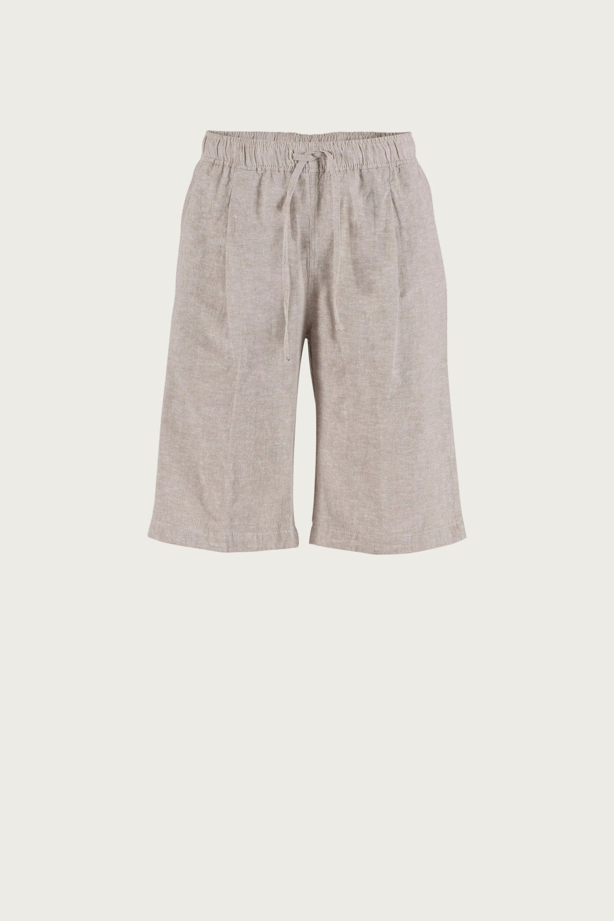 Lisamarie linen Bermudas - Chalk Melange