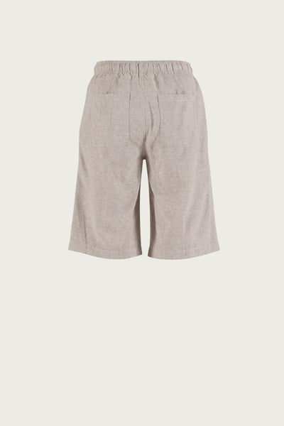 Lisamarie linen Bermudas - Chalk Melange