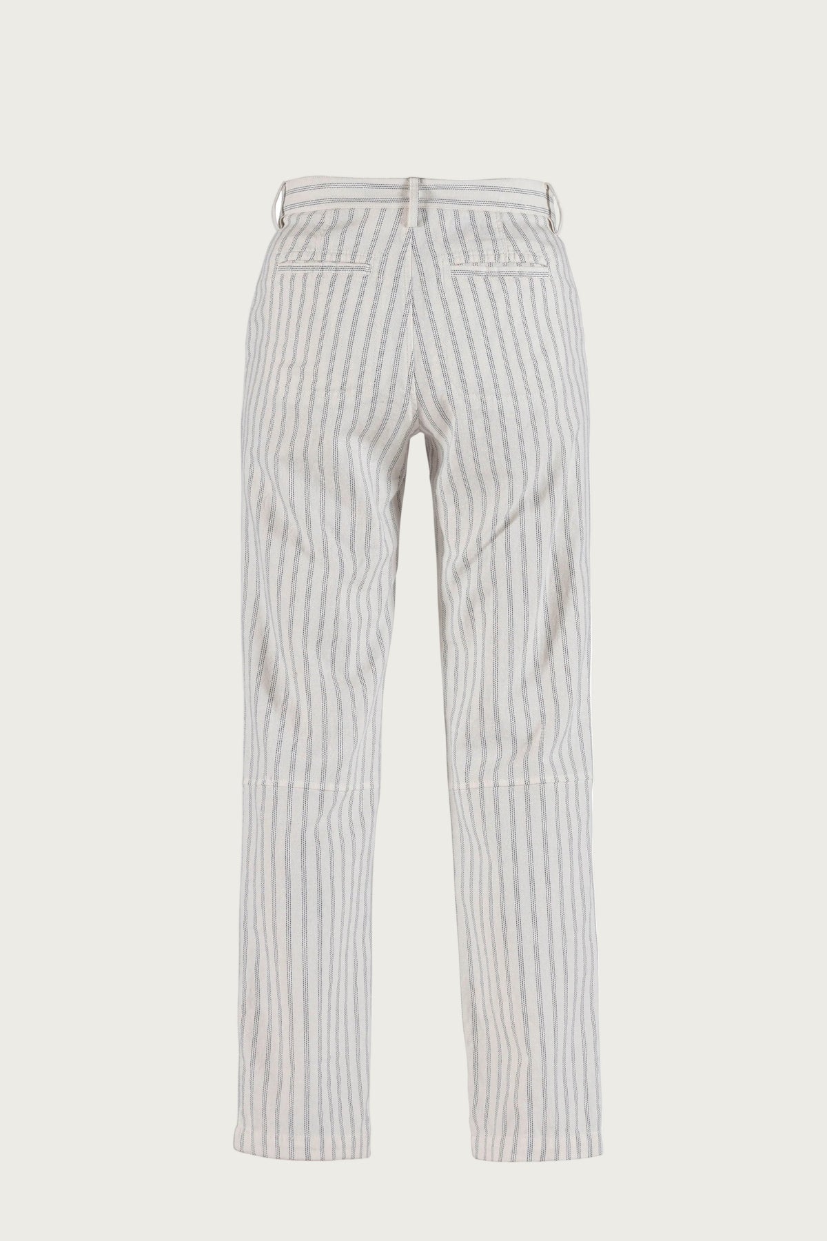 Lisen striped cotton/linen Trousers - Cream w/Dusty Navy