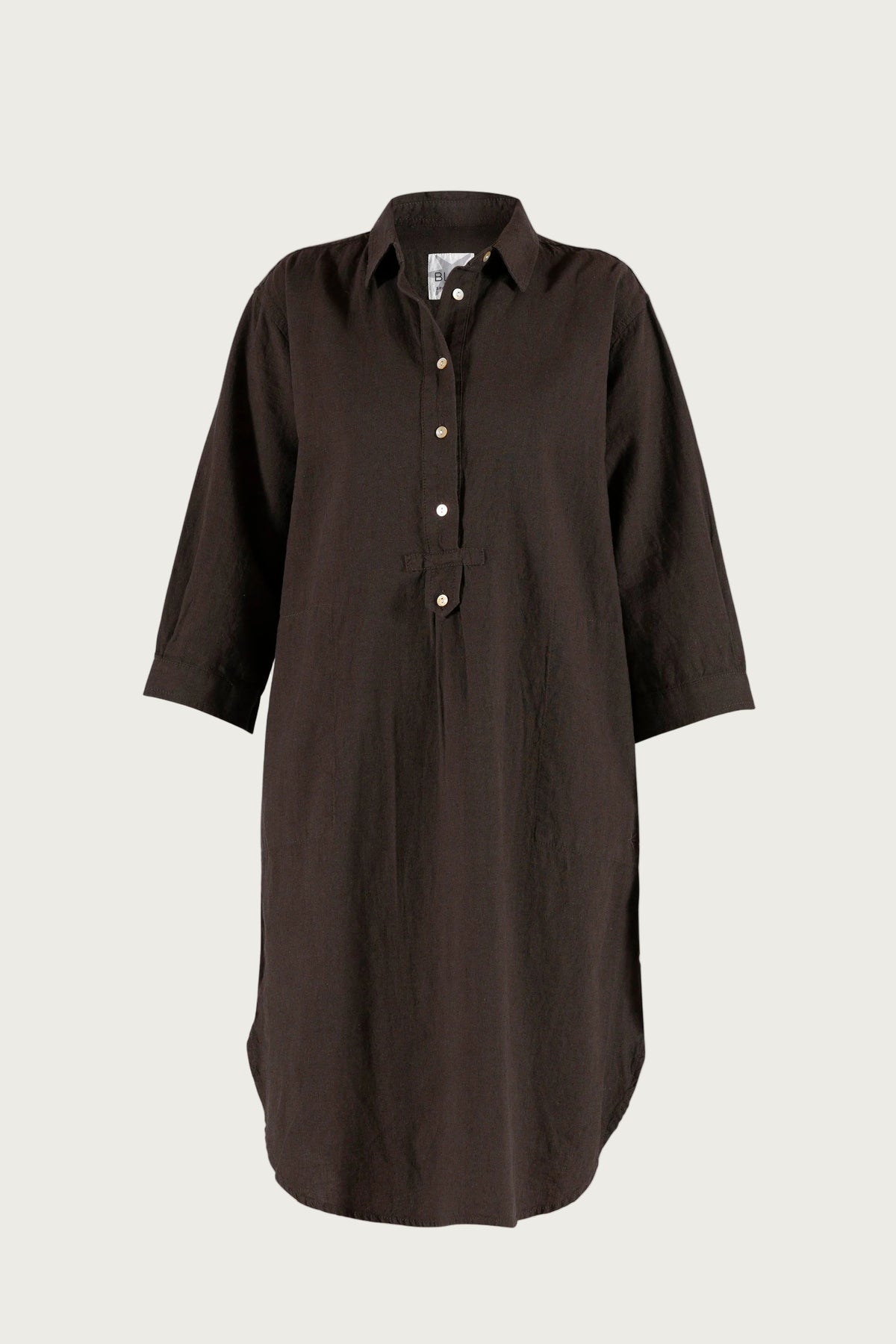 Liv linen Shirt Dress - Coffee