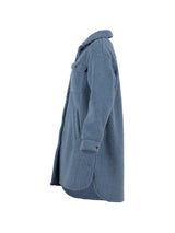 Lorraine Teddy Fleece Coat - Dusty blue