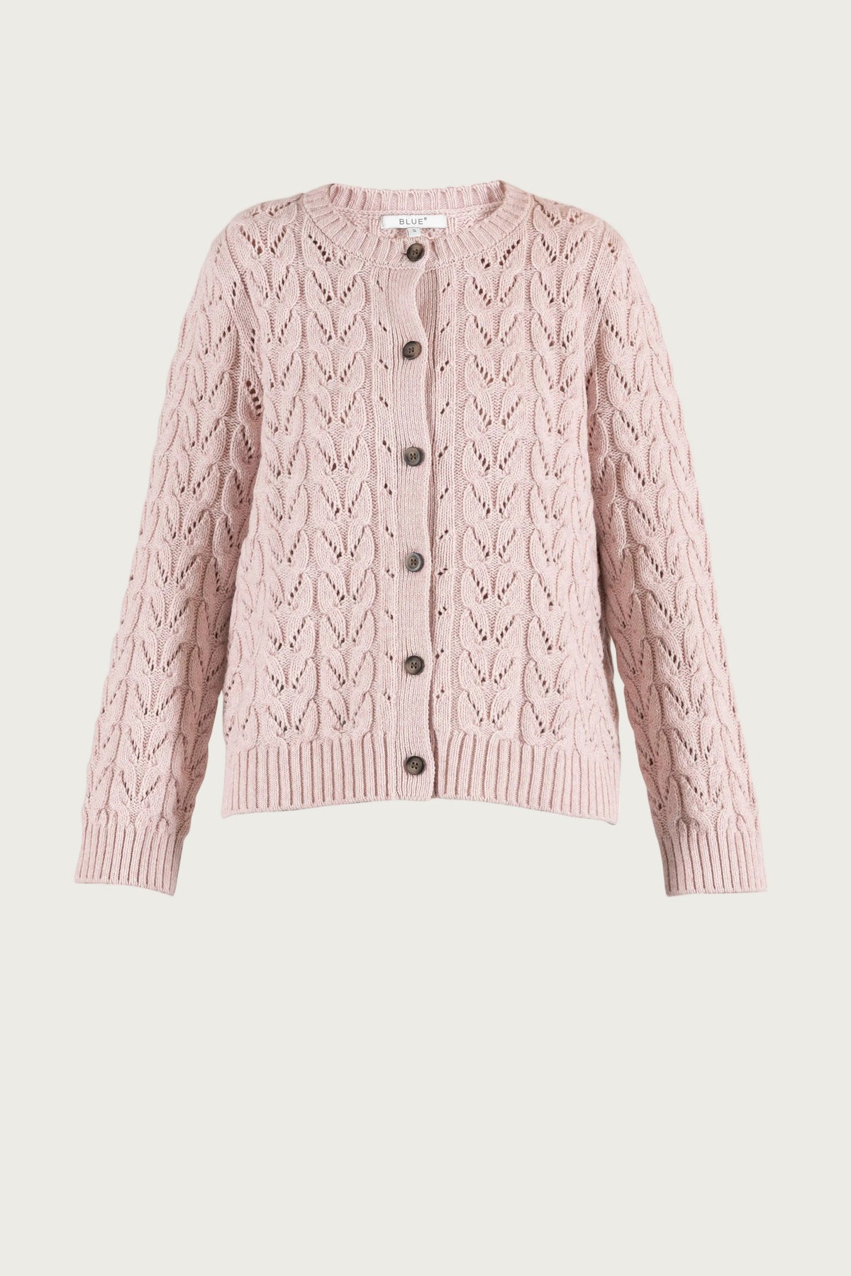 Lotus Cardigan Knit - Soft Rose