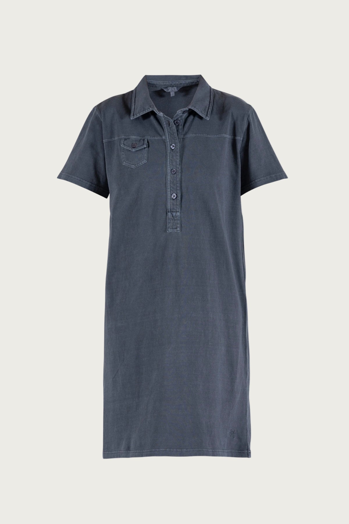 Louise Polo Dress - Dusty Navy