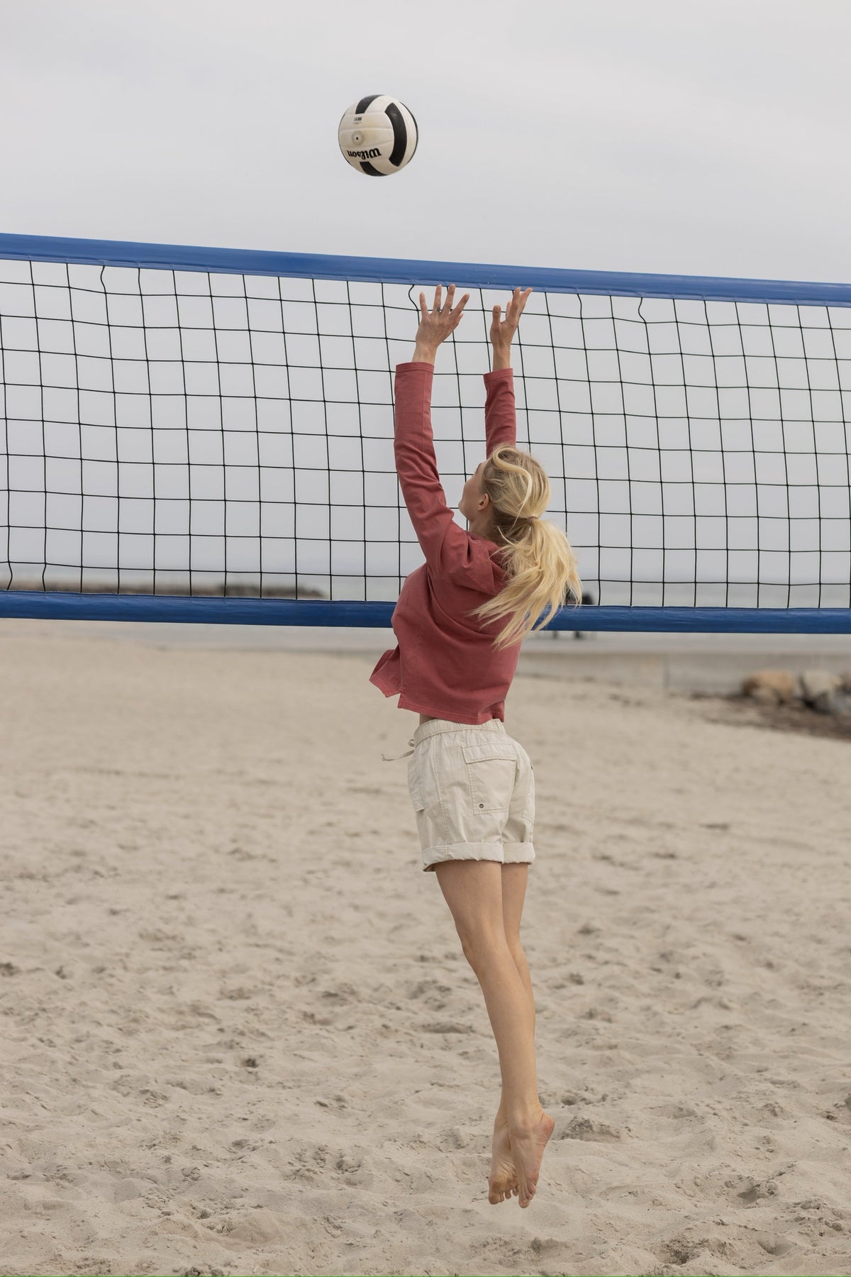 Luci Polo Blouse - Cranberry