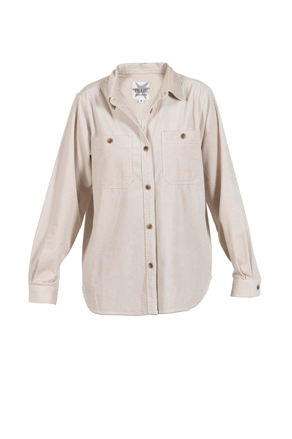 Pelly Corduroy Shirt Jacket - Cream