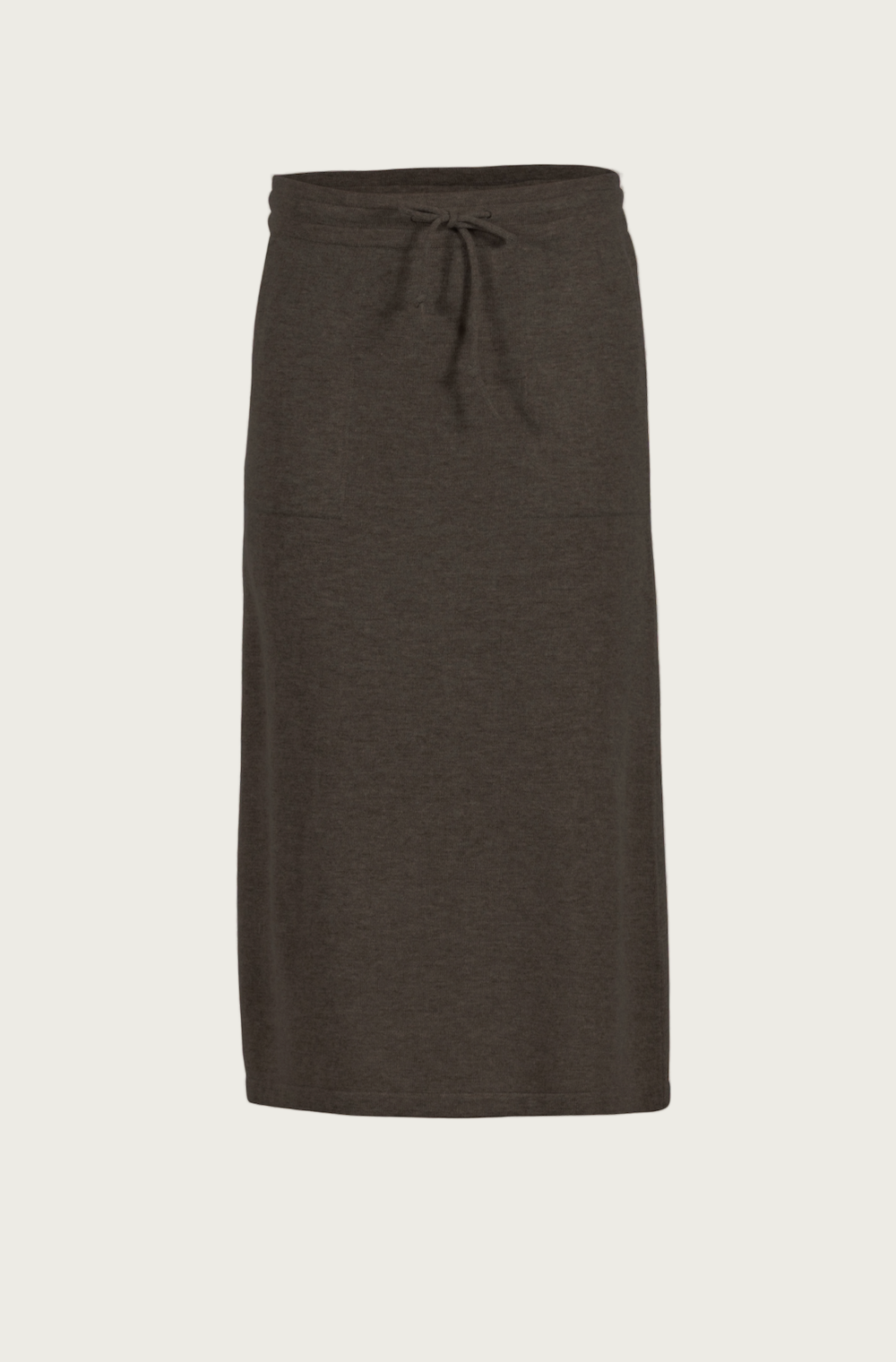 Carmen Wool Knit Skirt - Chocolate Melange