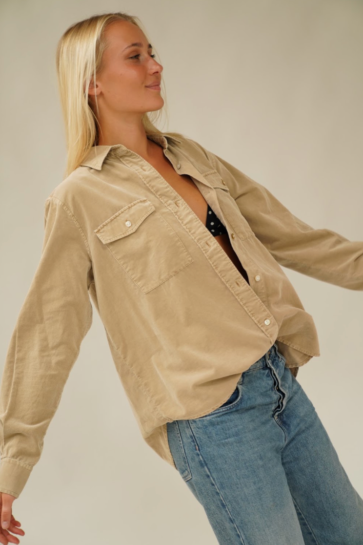Minnie Corduroy Shirt - Beige