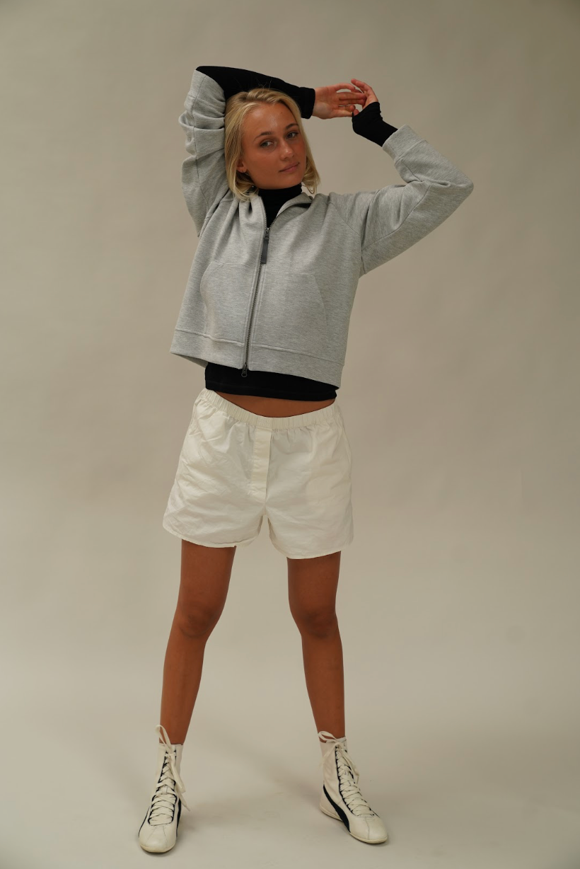 Maja Scuba Hoodie - Grey Melange