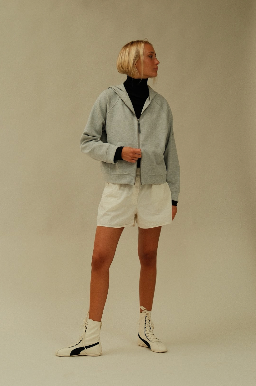 Maja Scuba Hoodie - Grey Melange