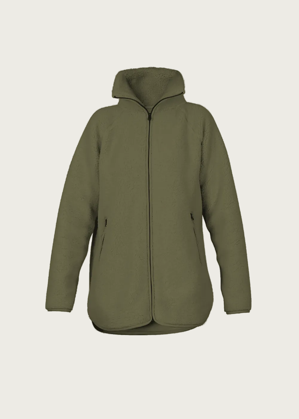 Aria Teddyfleece Jacket - Dusty Olive