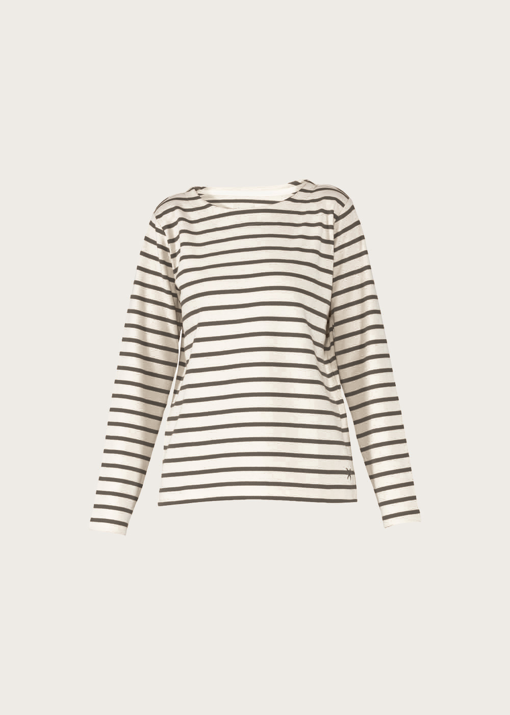 Donna Striped Blouse - Coffee w/Cream