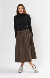 Melville corduroy skirt - dusty brown