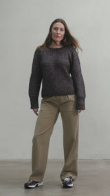 Charlie Chunky Knit Dark - Thistle Melange