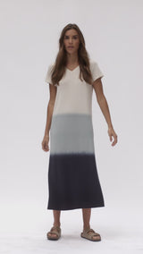 Amanda dipdyed Long Dress - New Navy