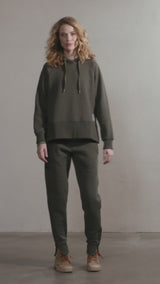 Camille Quilt Hoodie - Hunter Green