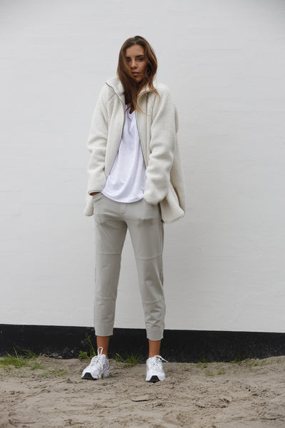 Aria Teddy Fleece Jacket - Off White