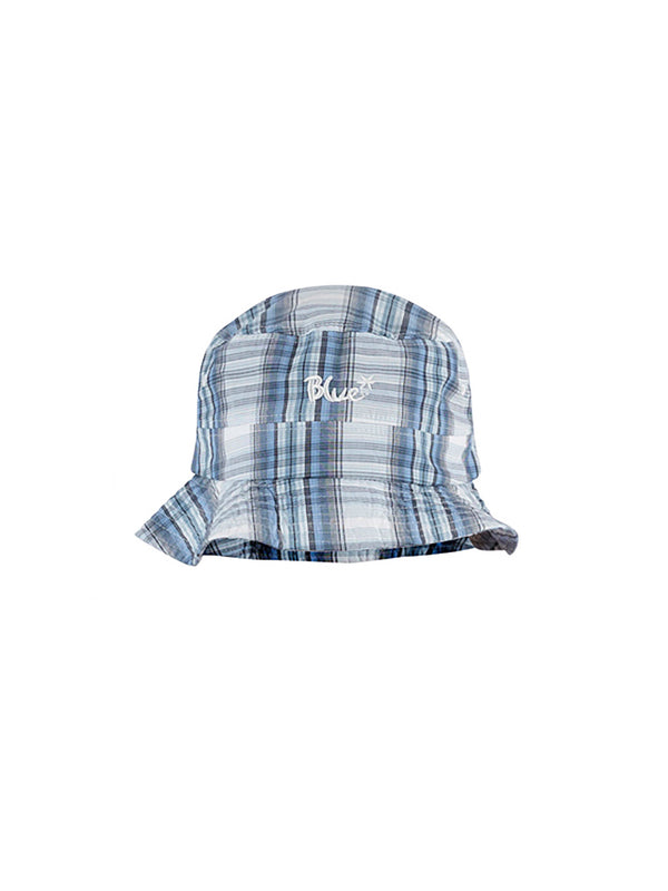 Fano Bucket Hat Blue Check