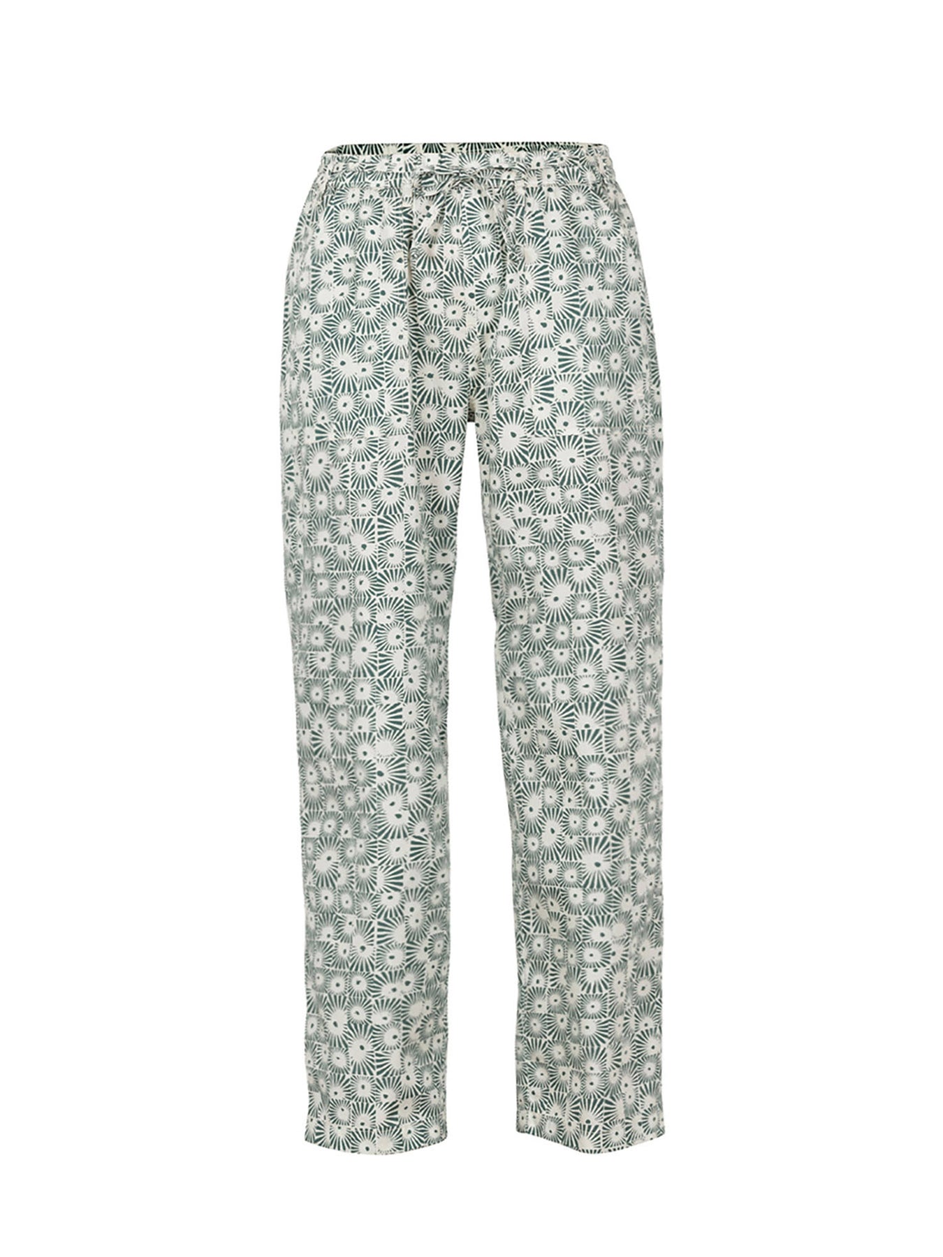 Jasmine Sunprint Trousers Deep Sea Ecru