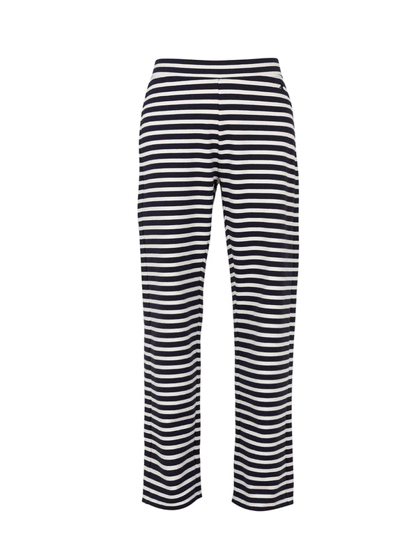 Harper striped pants - deep navy/ecru